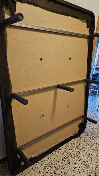 Somier tapizado marrón