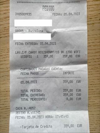 Lavadora Candy Rapido 8 kg – WiFi – 1200 rpm