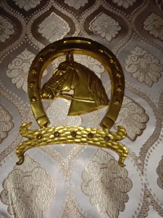 Colgante Herradura Caballo Dorado