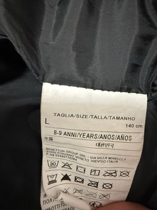 Chaqueta Benetton niño roja