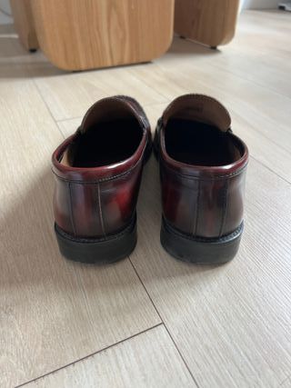 Mocasines Mango Piel Burdeos Talla 38