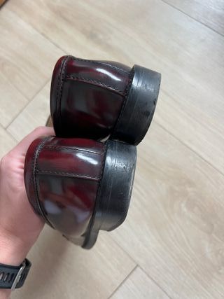 Mocasines Mango Piel Burdeos Talla 38