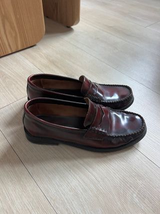 Mocasines Mango Piel Burdeos Talla 38