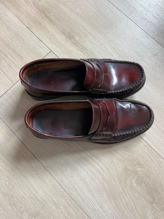 Mocasines Mango Piel Burdeos Talla 38