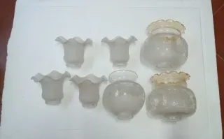 Tulipas de cristal para lámparas