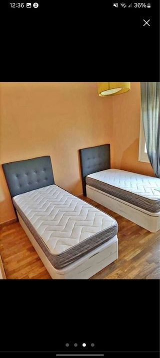 Canapé de tela y madera