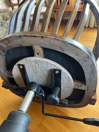 Silla Escritorio Vintage Capitán Madera Negra