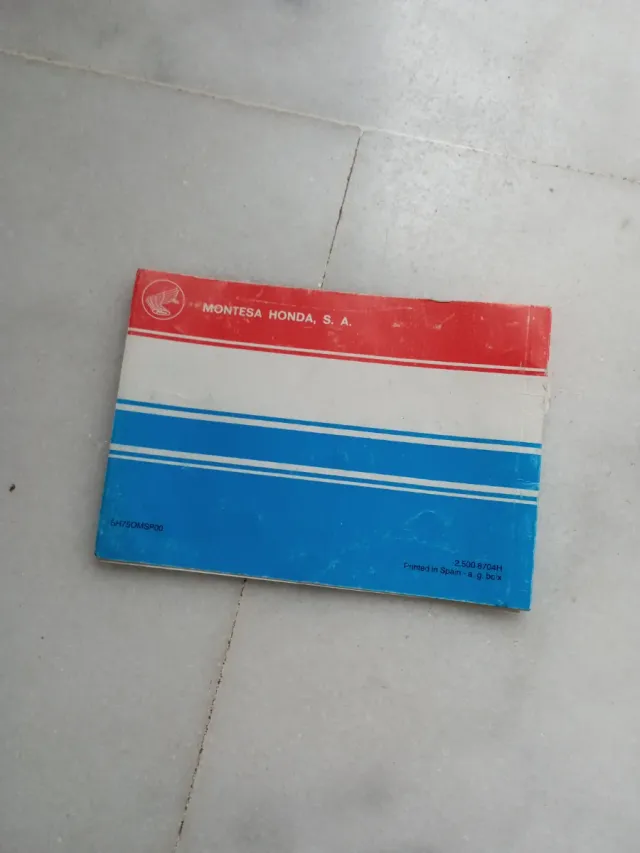 Manual Honda SH 75 - Montesa Honda S.A. 1987