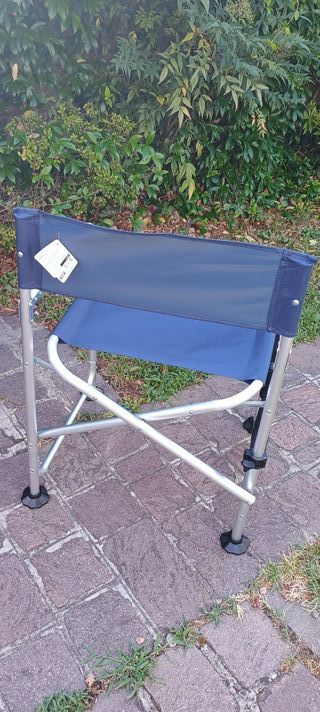 Sedia pesca alluminio nuova con portacanna