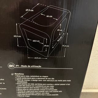 Transportín y caseta perro TK Pet gris XL