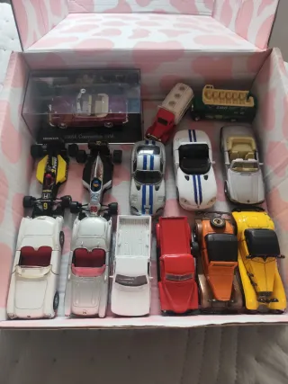 Lote 14 coches metal colección.