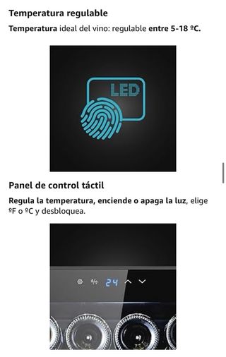Vinoteca Cecotec GrandSommelier 20000 Negra, 20