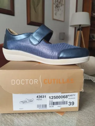 Zapatillas Doctor Cutillas Talla 39 Azul/Plata