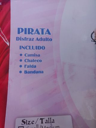 Disfraz Pirata Mujer Talla M