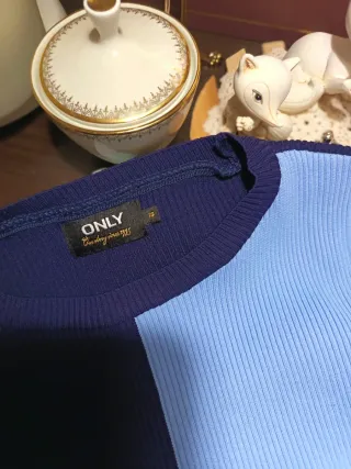 Felpa Only color block blu azzurro taglia XS