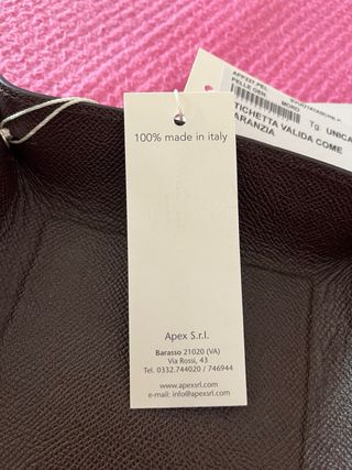 Svuotatasche in pelle color moro