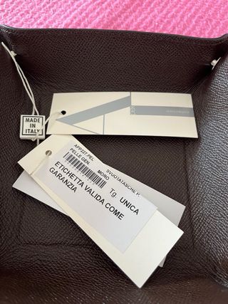 Svuotatasche in pelle color moro