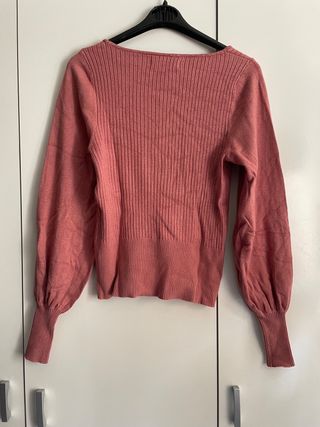 Jersey Mango canalé manga abullonada