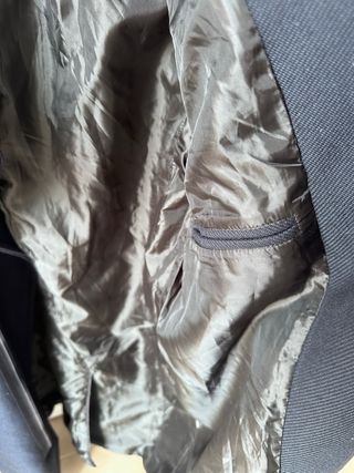 Abrigo azul cremallera asimétrica Talla M Zara