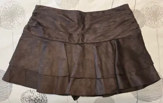 Minifalda pantalón Zara marrón Talla L