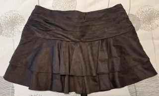 Minifalda pantalón Zara marrón Talla L