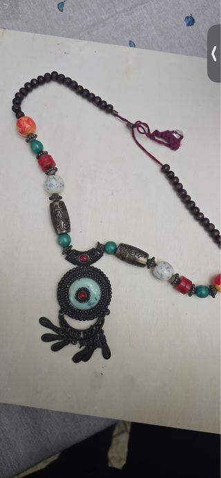 Collana pietre e legno