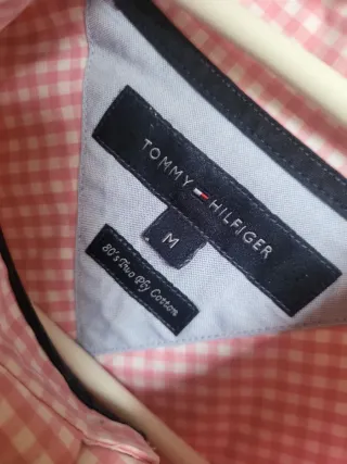 Camisa Tommy Hilfiger cuadros rosas Talla m