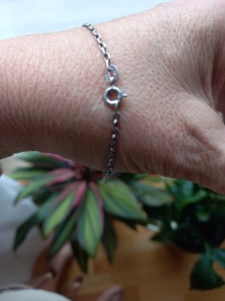 Cadena plata 50 cm con cruz