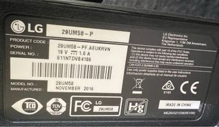 Monitor LG 29 Ultrawide 29um58