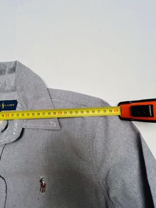 Camicia Ralph Lauren Custom Fit Grigio Melange XS