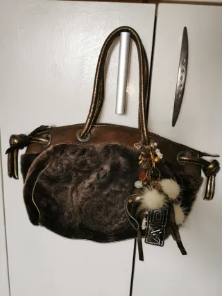 Bolso Adolfo Domínguez Marrón y Dorado