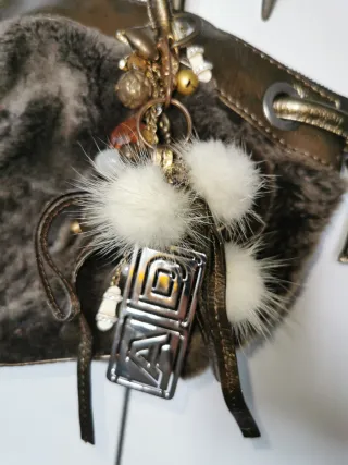 Bolso Adolfo Domínguez Marrón y Dorado