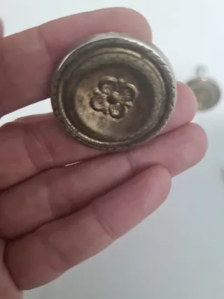 Maniglie vintage in metallo flor a forma di fiore