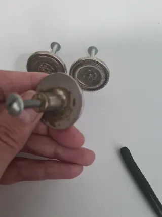 Maniglie vintage in metallo flor a forma di fiore