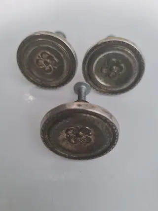 Maniglie vintage in metallo flor a forma di fiore