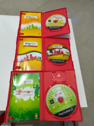 Conjunto 5 Jogos Singstar PS2 Versão Portuguesa