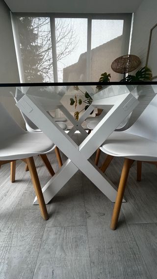 Mesa Comedor Banak + 6 Sillas Nórdicas