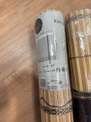 Tenda a rullo in bambù beige