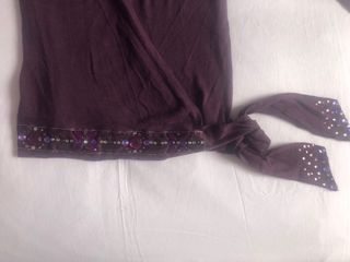 Mango conjunto de top y chaqueta abalorios