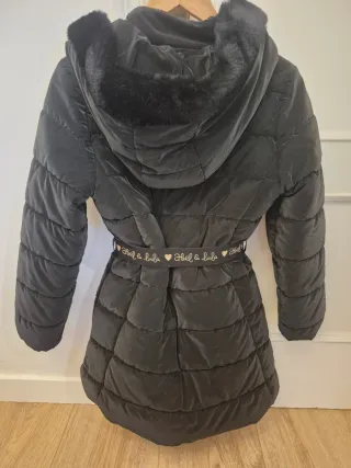 Abrigo Abel & Lula Negro Talla 16. Talla S adulta.