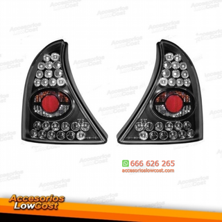 PILOTOS LED RENAULT CLIO 2 98-01. FONDO NEGRO.