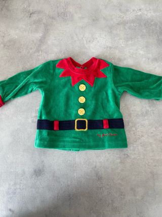 Completo elfo Natale bimbo 3 pezzi