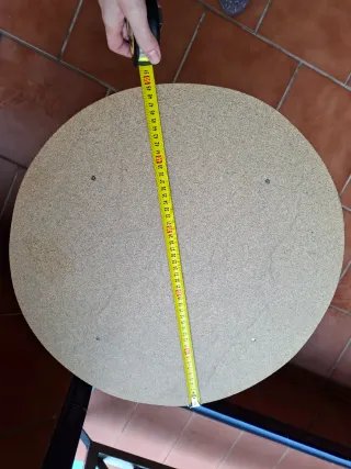 Mesa camilla redonda de madera conglomerado