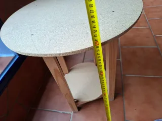 Mesa camilla redonda de madera conglomerado