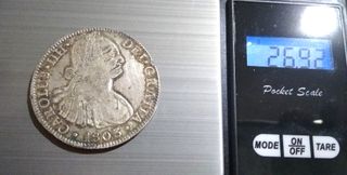8 Reales Carlos IIII Plata