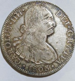 8 Reales Carlos IIII Plata