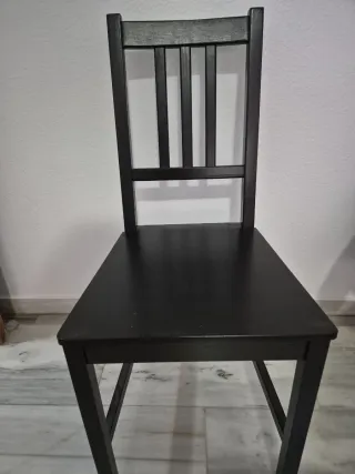 Conjunto 4 Sillas Ikea Madera Negras