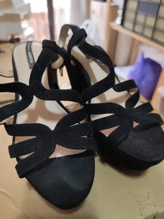 Sandalias de plataforma negras