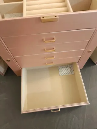 Portagioie grande rosa e oro