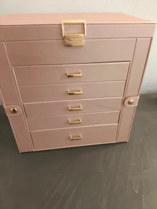 Portagioie grande rosa e oro